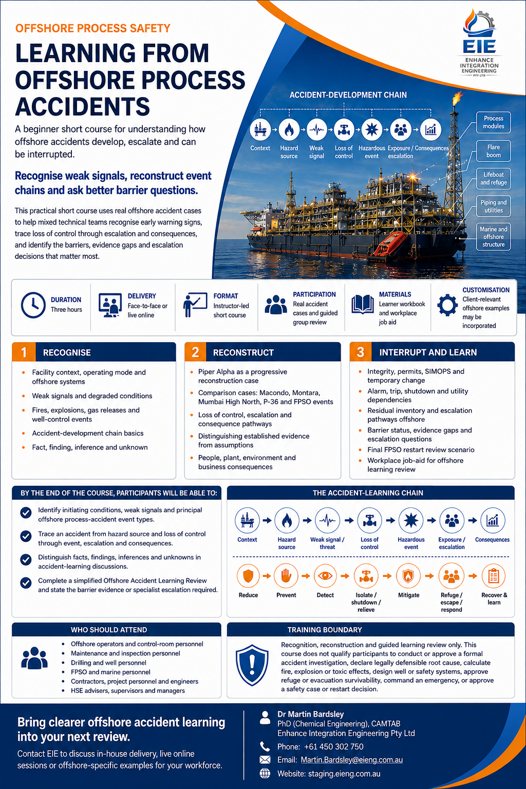 Learning from Offshore Process Accidents promotional course sheet